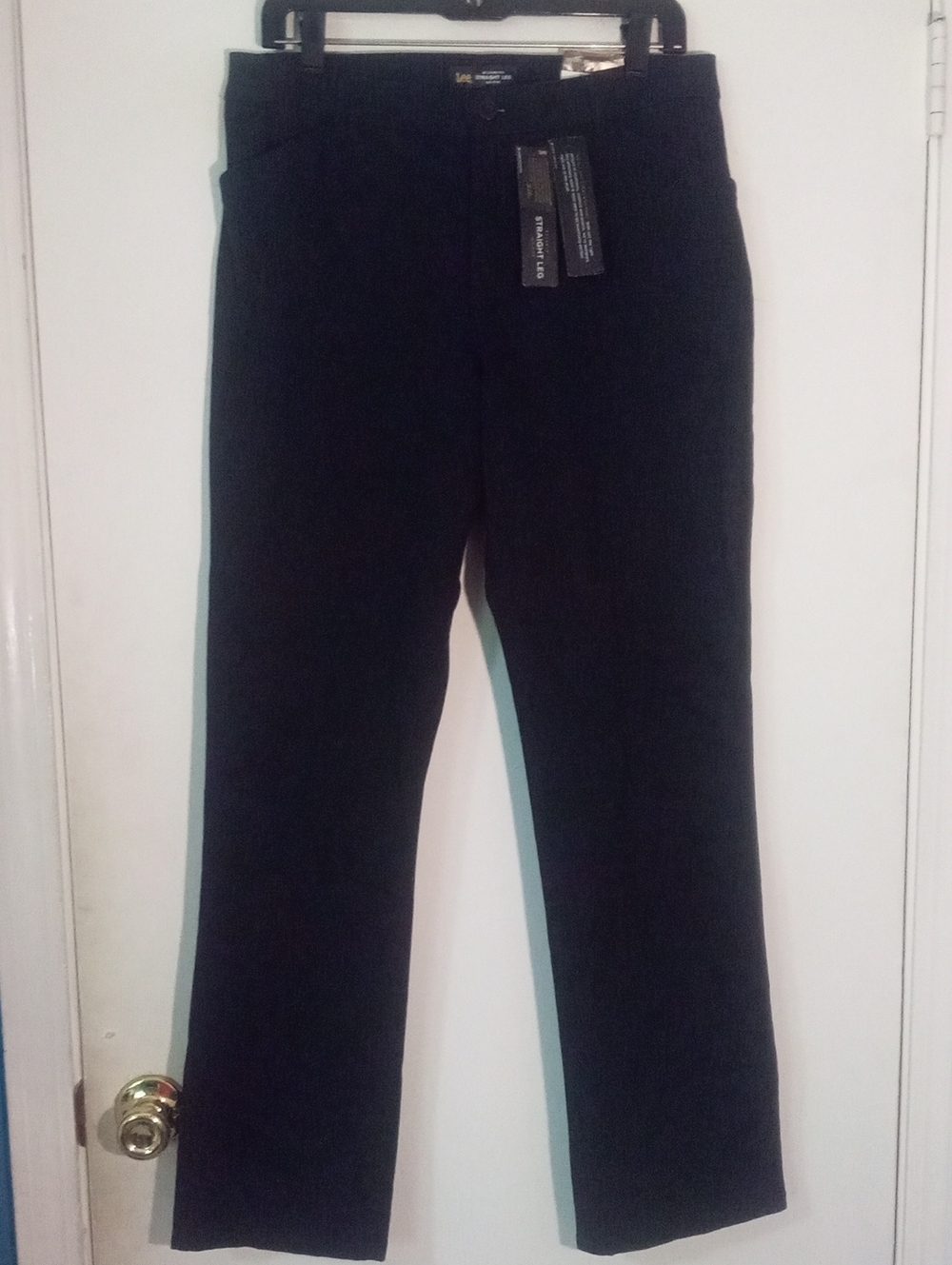 * Lee Black Casual Pants Size 10 NWT $45 Straight Leg Relaxed Fit